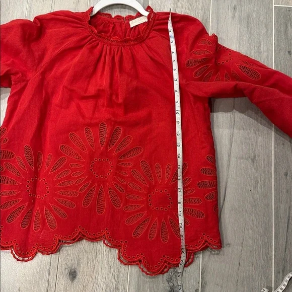 Ulla Johnson Louisa Blouse Size 6 in Poppy - Picture 8 of 9